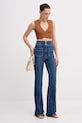 Elisabetta Franchi jeansy flare damskie PJ26D61E2 niebieski SS26