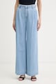 Liu Jo jeansy wide leg damskie niebieski UA6170.DS079