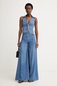 Simona Corsellini jeansy wide leg damskie P26CPPAT0101 niebieski SS26
