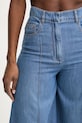 Simona Corsellini jeansy wide leg damskie niebieski P26CPPAT0101