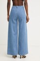 Odzież Simona Corsellini jeansy wide leg damskie P26CPPAT0201 niebieski