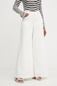 Twinset jeansy wide leg damskie beżowy 261AP2384