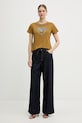 Trussardi jeansy wide leg damskie P4569100361N granatowy SS26