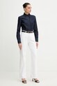 Trussardi jeansy straight damskie P7059000362N biały SS26