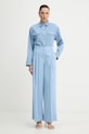Хлопковые брюки Twinset 261TF2080 голубой SS26