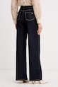 Odzież Luisa Spagnoli jeansy wide leg damskie Almanacco 542991 granatowy