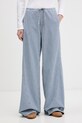 Guess Jeans široke traperice ženske plava W6GA2J.D7881