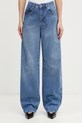 Marine Serre jeansy relaxed fit damskie niebieski WPA174ACDEN0002