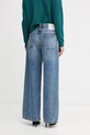 Odzież Sisley jeansy wide leg damskie 44O9LE053 niebieski