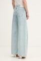 Odzież Sisley jeansy wide leg damskie 4YDRLE04Z niebieski