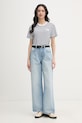 Calvin Klein Jeans wide leg džíny dámské LV047F662G modrá SS26