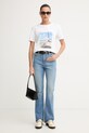 Calvin Klein Jeans rifle flare dámske LV047F665G modrá SS26