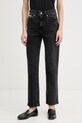 Calvin Klein Jeans jeansy straight damskie czarny LV047F708G