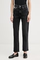 Calvin Klein Jeans jeansy straight damskie czarny LV047F708G