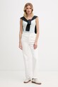 Calvin Klein Jeans rifle straight dámske LV047F712G biela SS26