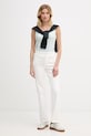 Calvin Klein Jeans rifle straight dámske LV047F712G biela SS26