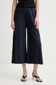 Marc O'Polo spodnie straight damskie z wiskozy granatowy 5000009629