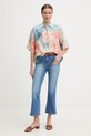 Gaudi jeansy flare damskie 611BD26014 niebieski SS26
