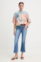 Gaudi jeansy flare damskie 611BD26014 niebieski SS26