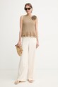 Patrizia Pepe nohavice dámske 2P1754.A735 béžová SS26