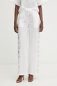 Patrizia Pepe spodnie damskie bawełniane biały 2P1764.A773