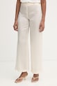 Patrizia Pepe spodnie damskie z wiskozy beżowy 2P1765.A752