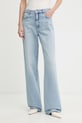 Patrizia Pepe jeansy straight damskie niebieski 2P1772.D070