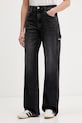 Tommy Jeans jeansy straight damskie czarny DW0DW22713