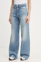 Tommy Jeans jeansy wide leg damskie niebieski DW0DW22746
