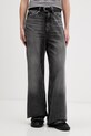 Tommy Jeans jeansy wide leg damskie czarny DW0DW22755