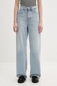 Tommy Jeans jeansy wide leg damskie niebieski DW0DW23027