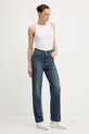 Levi's jeansy straight damskie RIBCAGE STRAIGHT ANKLE 72693.0281 granatowy SS26