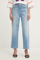 Just Cavalli jeansy straight damskie niebieski 80PAB5S7.CDWCF