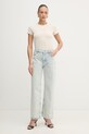 BOSS jeansy straight damskie CROSSROAD-BF 0.2 50558737 niebieski SS26