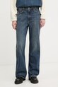 rag & bone jeansy wide leg damskie Logan niebieski RJ7025H1RIN