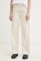 rag & bone jeansy wide leg damskie Logan beżowy RJ7025H1RST