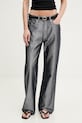 rag & bone jeansy wide leg damskie Logan granatowy RJ2525H1RLU