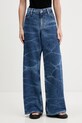 Karl Lagerfeld Jeans jeansy wide leg damskie niebieski B2W10101