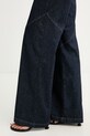 Blugirl Blumarine jeansy wide leg damskie granatowy RA6067.D4992