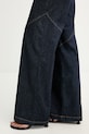 Blugirl Blumarine jeansy wide leg damskie granatowy RA6067.D4992