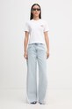 Blugirl Blumarine jeansy relaxed fit damskie RA6181.D5009 niebieski SS26