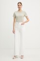Morgan jeansy straight damskie PIJITO1 biały SS26