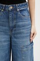 GANNI jeansy relaxed fit damskie niebieski A1100180