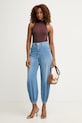 Haveone jeansy relaxed fit damskie PLS.Q046 niebieski SS26