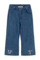 Konges Sløjd jeansy dziecięce ELBA FLARE JEANS GOTS aplikacja granatowy KS104394.PreSpring
