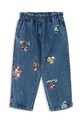 Konges Sløjd jeansy dziecięce MAGOT SEQUIN FRILL PANTS GOTS KS104365.PreSpring granatowy SS26
