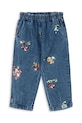 Konges Sløjd gyerek farmer MAGOT SEQUIN FRILL PANTS GOTS KS104365.PreSpring sötétkék SS26