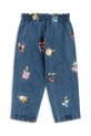 Dziewczynka Konges Sløjd jeansy dziecięce MAGOT SEQUIN FRILL PANTS GOTS KS104365.PreSpring granatowy