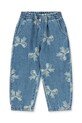 Konges Sløjd jeansy dziecięce MAGOT FRILL PANTS GOTS Planet friendly granatowy KS104970.PPY2