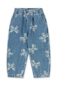 Konges Sløjd jeansy dziecięce MAGOT FRILL PANTS GOTS Planet friendly granatowy KS104970.PPY2